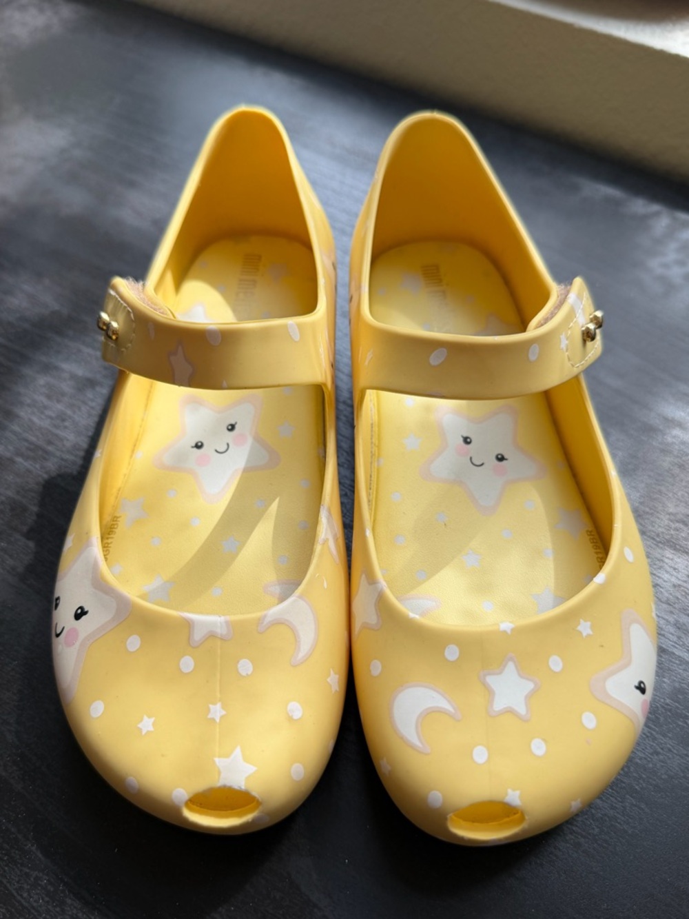 Mini Melissa Ultragirl Sweet Dreams Glow In The Dark Star Moon Shoes Yellow 11